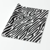 Zebra Streifen klassisch schwarz-weiß Geschenkpapier (Ungerollt)