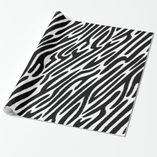 Zebra Streifen klassisch schwarz-weiß Geschenkpapier