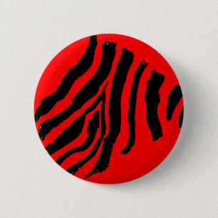 Zebra-Streifen-Knopf (Kirsch-Cola) Button