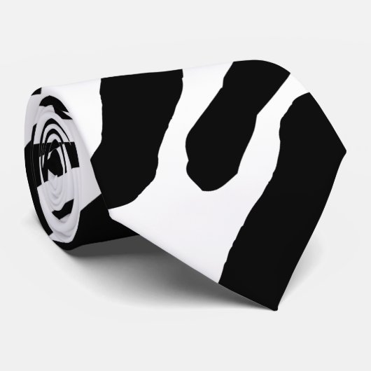 Zebra-Streifen Krawatte (Gerollt)