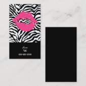 Zebra-Streifen-Maskenbildner Visitenkarte (Vorne/Hinten)