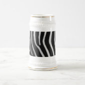 Zebra-Streifen-Muster-Bier Stein Bierglas (Mittel)