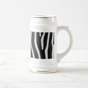Zebra-Streifen-Muster-Bier Stein Bierglas