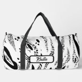Zebra Streifen Muster Duffle Bag (Vorderseite)