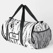 Zebra Streifen Muster Duffle Bag (Rechte Ecke)