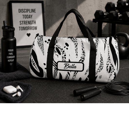 Zebra Streifen Muster Duffle Bag