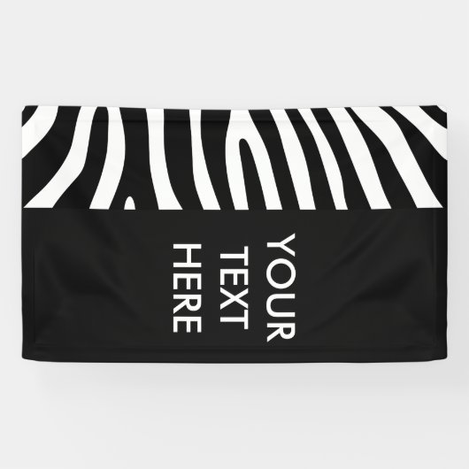 Zebra Streifen Muster + Ihr Hintergrund und Ihre I Banner (Horizontal)