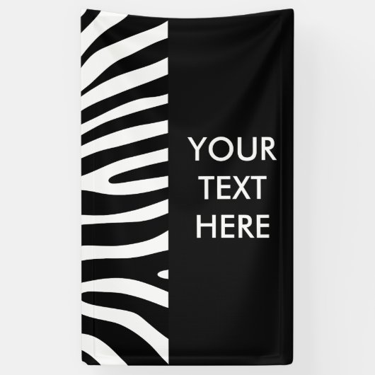 Zebra Streifen Muster + Ihr Hintergrund und Ihre I Banner (Vertikal)