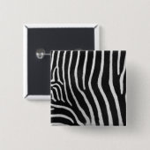 Zebra-Streifen-Muster-Quadrat-Button Button (Vorne & Hinten)