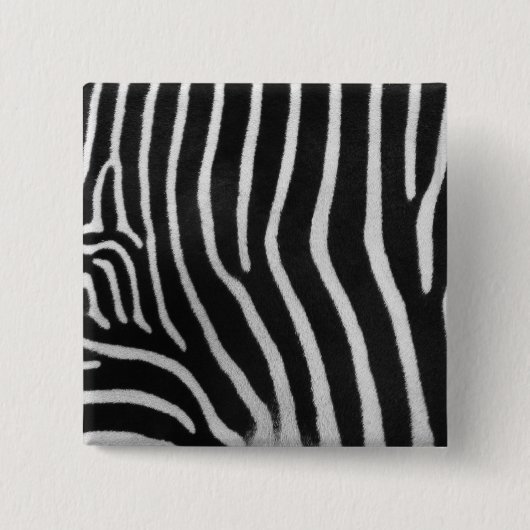 Zebra-Streifen-Muster-Quadrat-Button Button (Vorderseite)