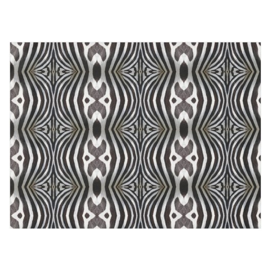 Zebra Streifen Muster Schwarz-Weiß-Elegant Tischdecke (Vorderseite (Horizontal))
