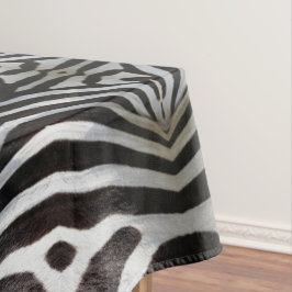 Zebra Streifen Muster Schwarz-Weiß-Elegant Tischdecke