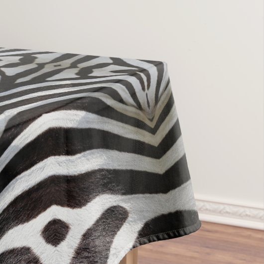 Zebra Streifen Muster Schwarz-Weiß-Elegant Tischdecke (Beispiel)