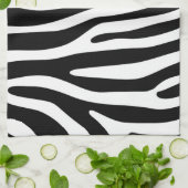Zebra Streifen Muster schwarz-weiß + Ihre Ideen Handtuch (Gefaltet)
