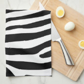 Zebra Streifen Muster schwarz-weiß + Ihre Ideen Handtuch (Viertel Falte)