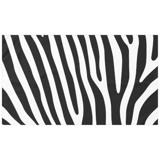 Zebra Streifen Muster schwarz-weiß + Ihre Ideen Tischdecke (Vorderseite (Horizontal))