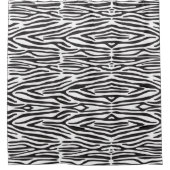 Zebra Streifen Muster Schwarz-Weiß-Tierdruck Duschvorhang (Vorderseite)