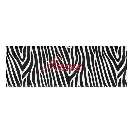 Zebra Streifen Muster Thunder_Cove Namenschild (Vorderseite)