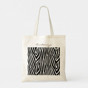 Zebra Streifen Muster Thunder_Cove Tragetasche
