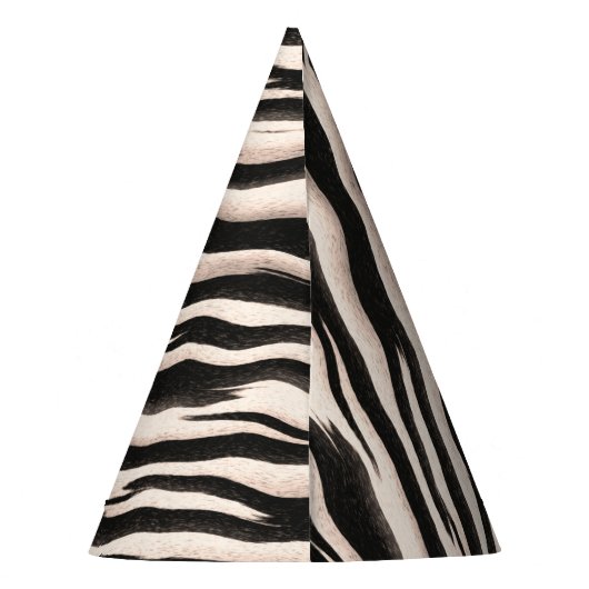 Zebra Streifen nahtlose Textur + Ihre Ideen Partyhütchen (Rückseite)