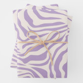 Zebra Streifen Preppy Lila Wild Animal Print Geschenkpapier Set (Beispiel)