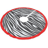 Zebra Streifen Print WÄHLEN GRENZFARBE Polyester Weihnachtsbaumdecke (Schrägansicht)