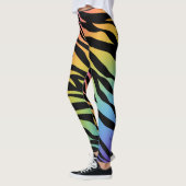 Zebra-Streifen-Regenbogen-Steigungs-Druck auf Leggings (Links)