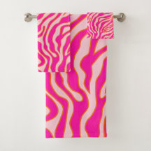 Zebra Streifen Rosa Orange Wild Animal Print
