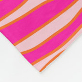 Zebra Streifen Rosa Orange Wild Animal Print Fleecedecke (Ecke)