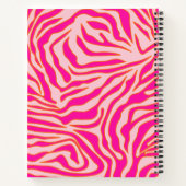 Zebra Streifen Rosa Orange Wild Animal Print Notizblock (Rückseite)