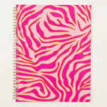 Zebra Streifen Rosa Orange Wild Animal Print Planer<br><div class="desc">Zebra Print - rosa und orangefarbene Muster - Wildtierdruck.</div>
