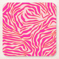 Zebra Streifen Rosa Orange Wild Animal Print