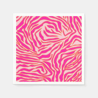 Zebra Streifen Rosa Orange Wild Animal Print