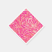 Zebra Streifen Rosa Orange Wild Animal Print Serviette (Ecke)