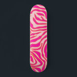 Zebra Streifen Rosa Orange Wild Animal Print Skateboard<br><div class="desc">Zebra Print - rosa und orangefarbene Muster - Wildtierdruck.</div>