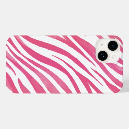 Zebra Streifen Rosa Wildtierdrucke Case-Mate iPhone Hülle (Rückseite (Horizontal))