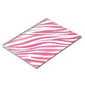 Zebra Streifen Rosa Wildtierdrucke Notizblock (Linke Seite)