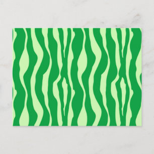 Zebra-Streifen - Schatten von Limettengrün Postkarte