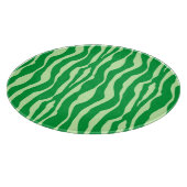 Zebra-Streifen - Schatten von Limettengrün Schneidebrett (Ecke)