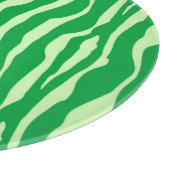 Zebra-Streifen - Schatten von Limettengrün Schneidebrett (Ecke)