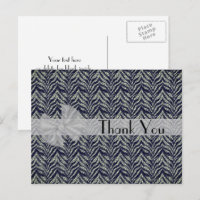 Zebra Streifen schwarz und silber Danke Postkarte