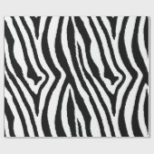 Zebra Streifen Schwarz/Weiß | Bold Safari Geschenkpapier (Flach)
