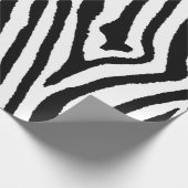 Zebra Streifen Schwarz/Weiß | Bold Safari Geschenkpapier (Ecke)