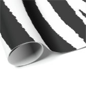 Zebra Streifen Schwarz/Weiß | Bold Safari Geschenkpapier (Rolleneckpunkt)