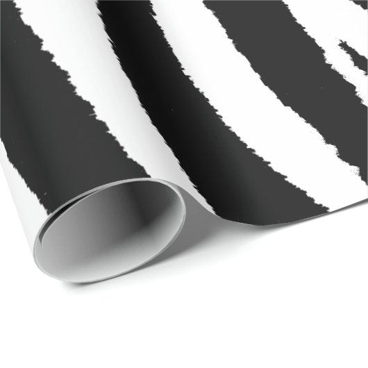 Zebra Streifen Schwarz/Weiß | Bold Safari Geschenkpapier (Rolleneckpunkt)