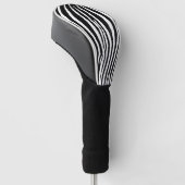 Zebra Streifen Schwarz-Weiß Golf Kopfbedeckung Golf Headcover (angewinkelt)