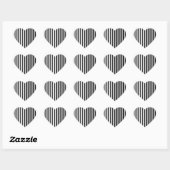 Zebra Streifen Schwarz-weiß Herz-Aufkleber (Blatt)