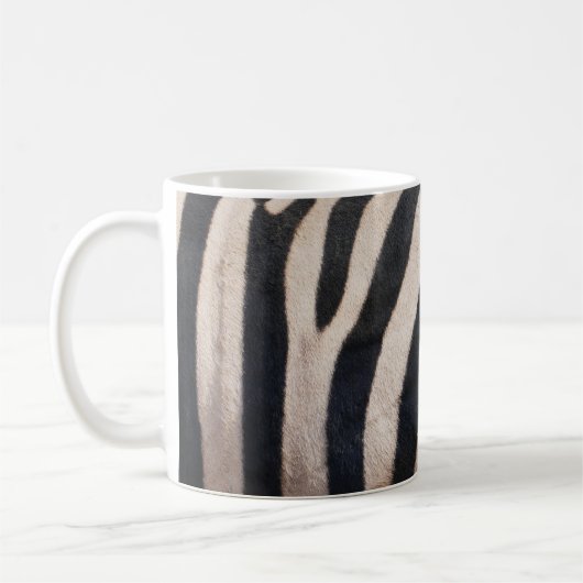 Zebra Streifen Schwarz-Weiß Kaffeetasse (Links)