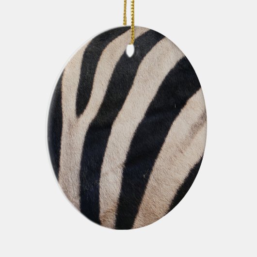 Zebra Streifen Schwarz-Weiß Keramik Ornament (Rechts)