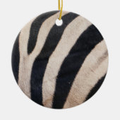 Zebra Streifen Schwarz-Weiß Keramik Ornament (Vorne)